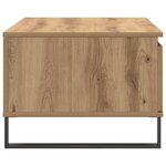 vidaXL Table basse chêne artisanal 90x50x36 5 cm bois d'ingénierie