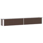 vidaXL Lit surélevé de jardin Acier galvanisé 320x40x45 cm Marron