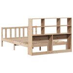 vidaXL Lit bibliothèque sans matelas 135x190 cm bois de pin massif