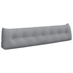 vidaXL Coussin de Dos Gris clair 200 x 24 x 50 cm tissu