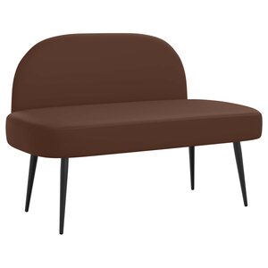 vidaXL Banc rembourré avec dossier Marron 110 x 60 x 76 cm Simili cuir