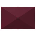 vidaXL Parasol de jardin 200 x 300 cm Polyester Rectangulaire Bordeaux