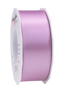 Satin double face 25-m-rouleau 40 mm lilas