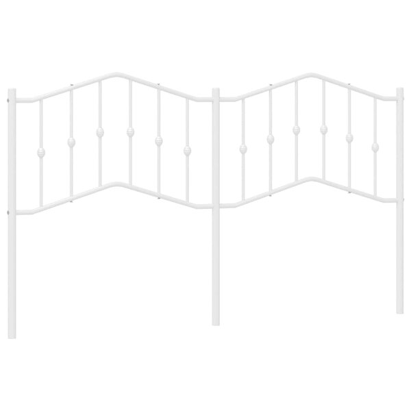 vidaXL Tête de lit métal blanc 180 cm