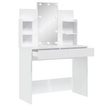 vidaXL Coiffeuse avec lumières LED blanc 96x40x142 cm