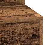 vidaXL Table de Maquillage avec Lumières LED - Bois Vintage - 100x41x135 cm