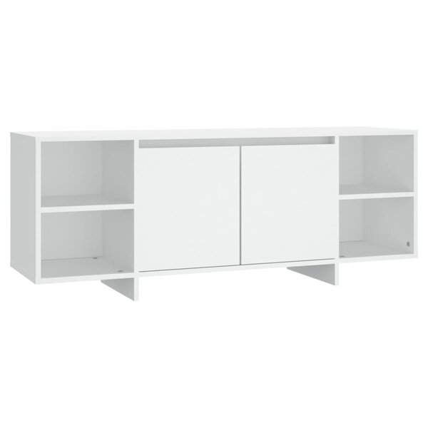 vidaXL Meuble TV blanc 130x35x50 cm bois d'ingénierie