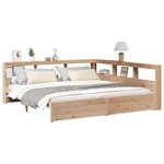 vidaXL Lit bibliothèque sans matelas 180x200 cm bois massif de pin