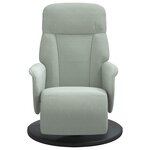 vidaXL Fauteuil inclinable avec repose-pied gris clair velours