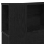 Tête de lit Cabinet Noir Chêne 120x19x104 5 cm Bois d'ingénierie