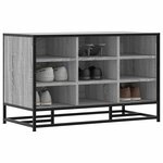 vidaXL Banc à chaussures sonoma gris bois d'ingénierie et métal