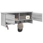 vidaXL Porte-manteau mural avec étagère Sonoma gris 80 x 20 x 30 cm