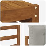 vidaXL Ensemble de canapés d'extérieur 6 Pièces Gris Naturel et Clair