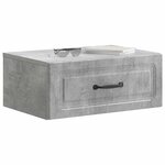 vidaXL Cabinet de chevet mural Gris béton 49 x 34 5 x 20 cm