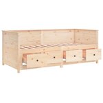 vidaXL Lit de jour sans matelas 100x200 cm bois de pin massif