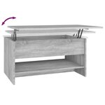 vidaXL Table basse Sonoma gris 80x50x40 cm Bois d'ingénierie