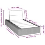 vidaXL Transat avec coussin flottant gris résine tressée