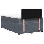 vidaXL Sommier à lattes de lit et matelas Gris foncé 120x200cm Velours