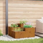 Jardinière vidaXL 100x100x48 cm en acier résistant aux intempéries