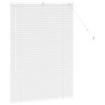 vidaXL Store de Fenêtre avec des rideaux Manuel Blanc Aluminium
