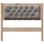 vidaXL Tête de lit Autre Marron et taupe 90 cm Bois massif en pin