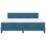 vidaXL Lit à ressorts avec matelas Bleu foncé 180 x 200 cm Velours