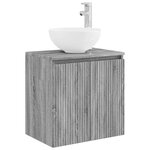 vidaXL Vanité de lavabo mural Sonoma gris 49 5 x 41 x 64 5 cm
