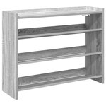 vidaXL Étagère à chaussures sonoma gris 80x25x62 cm bois d'ingénierie