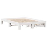 vidaXL Cadre de lit sans matelas blanc 150x200 cm bois de pin massif