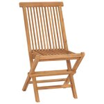 vidaXL Chaises pliables de jardin 8 Pièces Bois de teck solide