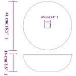 vidaXL Vasque à poser noir et rouge rond Φ41x14 cm céramique