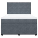 vidaXL Sommier à lattes de lit et matelas Gris foncé 140x200cm Velours