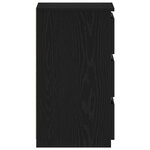 Table de chevet vidaXL noire en chêne  40x35x62 5 cm en bois conçu