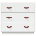 vidaXL Buffet Blanc 80x40x75 cm Bois massif de pin