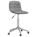 vidaXL Chaises pivotantes à manger lot de 6 gris clair tissu