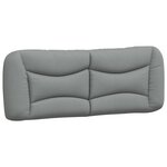 vidaXL Coussin de tête de lit gris clair 140 cm tissu