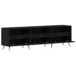 vidaXL Meuble TV Noir 150x30x44 5 cm en bois d'ingénierie