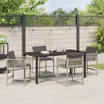 vidaXL Ensemble de salle à manger pour jardin 5 Pièces Gris clair