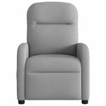 vidaXL Fauteuil de massage inclinable Gris clair Tissu