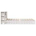 vidaXL Lit bibliothèque sans matelas blanc 160x200 cm bois massif