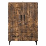 vidaXL Buffet Chêne fumé 66 x 34 5 x 95 cm Bois d'ingénierie