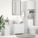 vidaXL Armoire de salle de bain Blanc 60x33x61 cm Bois d'ingénierie
