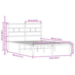 vidaXL Cadre de lit sans matelas avec tête de lit 120x190 cm