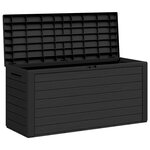 vidaXL Boîte de rangement de jardin Anthracite 116x44x55 cm