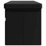 vidaXL Banc de rangement pliable noir PVC