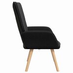 vidaXL Fauteuil relaxant Noir 62 x 67 x 95.5 cm tissu