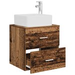 vidaXL Vanité de lavabo mural Bois ancien 53 x 34 5 x 63 cm