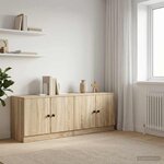 vidaXL Armoire de lit 2 Pièces Chêne Sonoma 66 x 35 x 48 cm