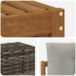 vidaXL Ensemble de canapés d'extérieur avec coussin 9 Pièces