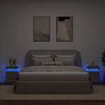 vidaXL Tables de chevet avec lumières LED 2 Pièces sonoma gris 35x39x55cm
